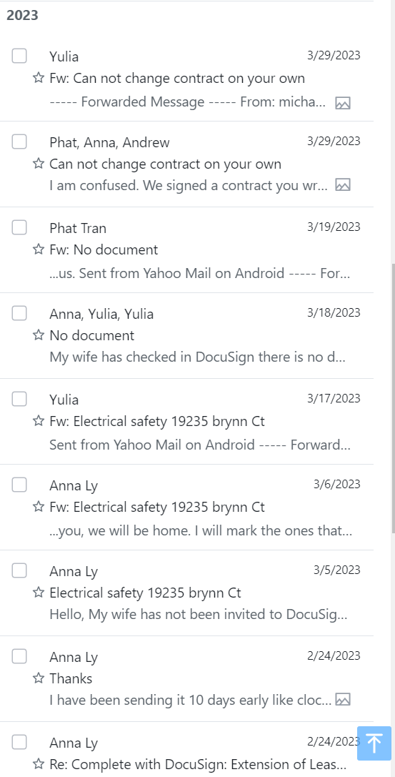 Email showing contract may not be unilaterally changed
